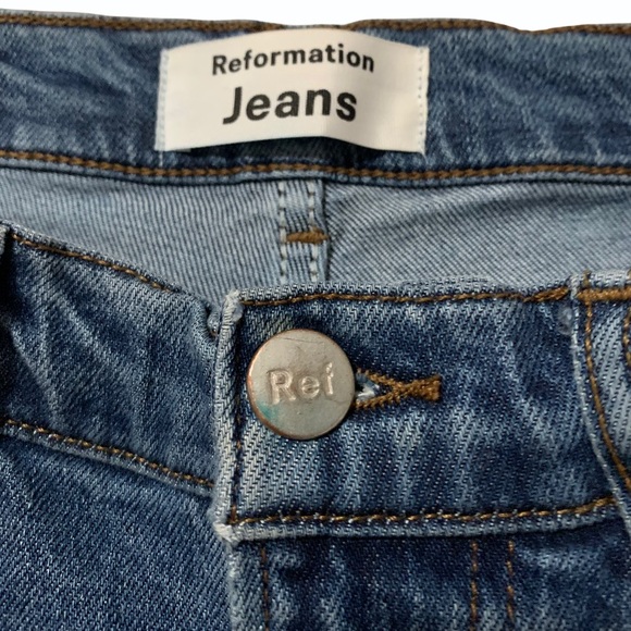Reformation High Rise Blue Jeans - Picture 5 of 7